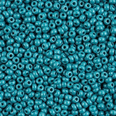 8/0 Preciosa Permalux Seed Beads Dyed Chalk Teal, 23g Vial